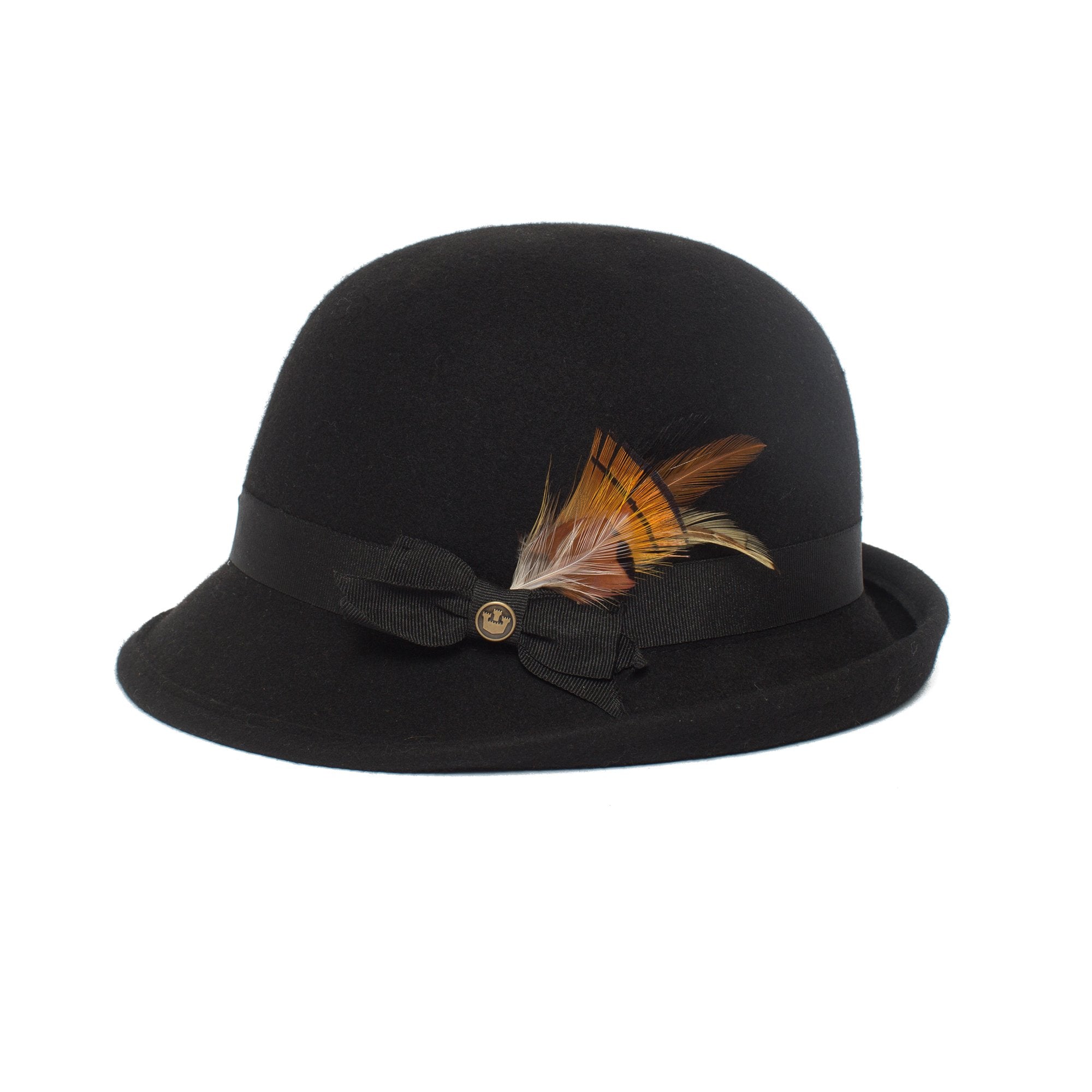 Goorin Bros. blinky feather Brown left side view