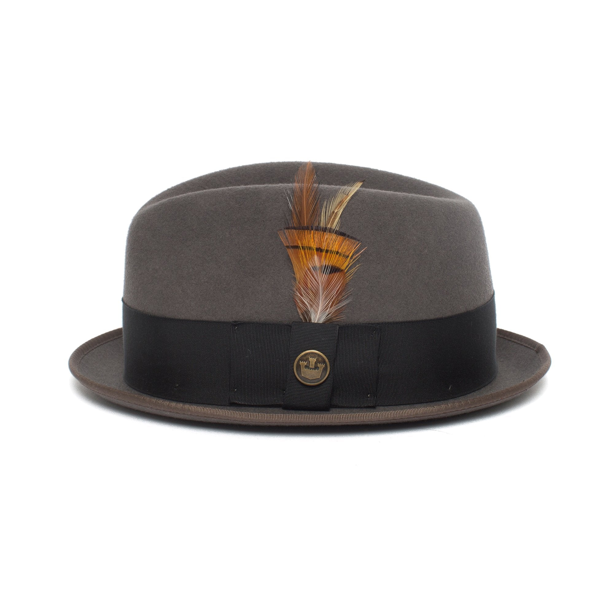 Goorin Bros. blinky feather Brown side view