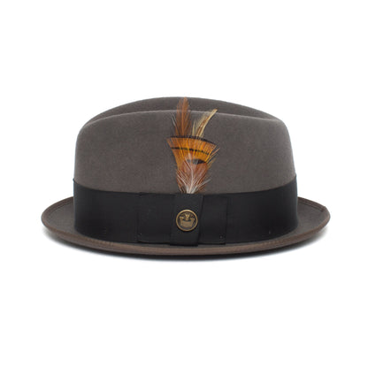 Goorin Bros. blinky feather Brown side view