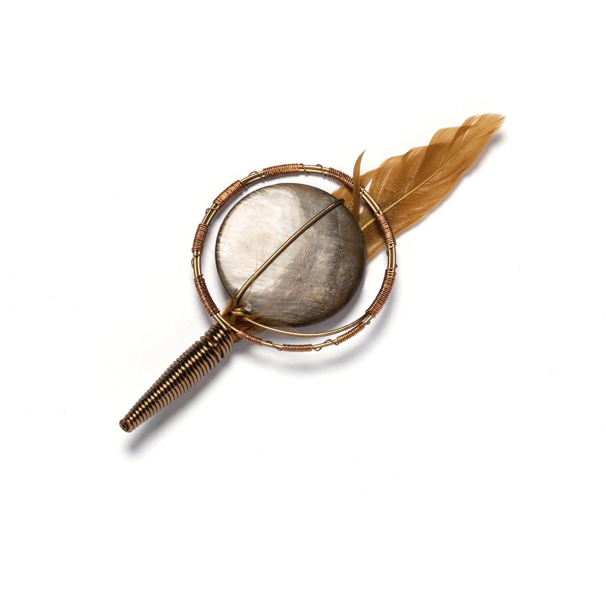 Goorin Bros. gold eagle 2 feather Brown front view