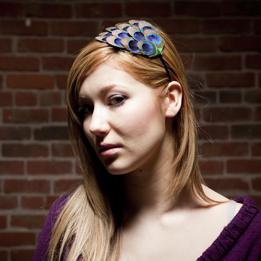 Goorin Bros. peacock feather headband feather peacock Blue womens styling