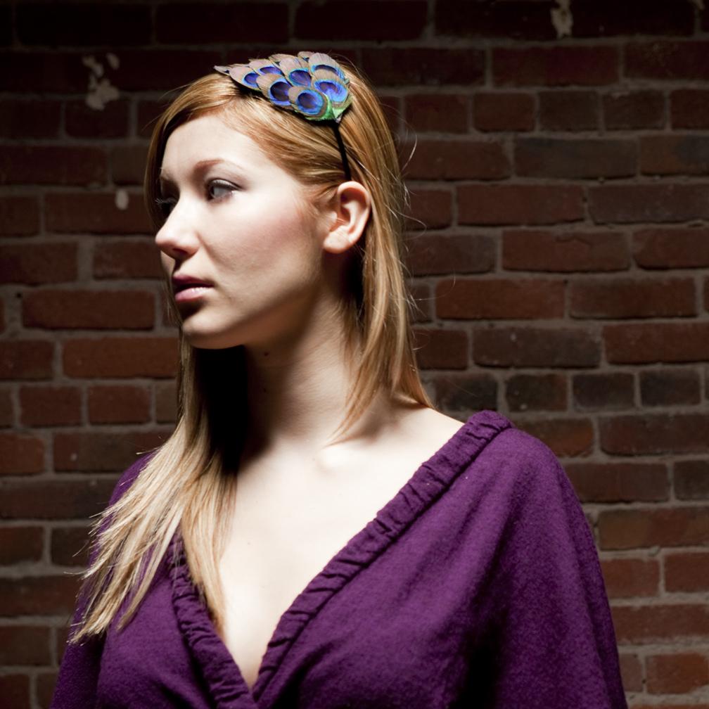 Goorin Bros. peacock feather headband feather peacock Blue womens styling