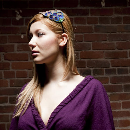 Goorin Bros. peacock feather headband feather peacock Blue womens styling