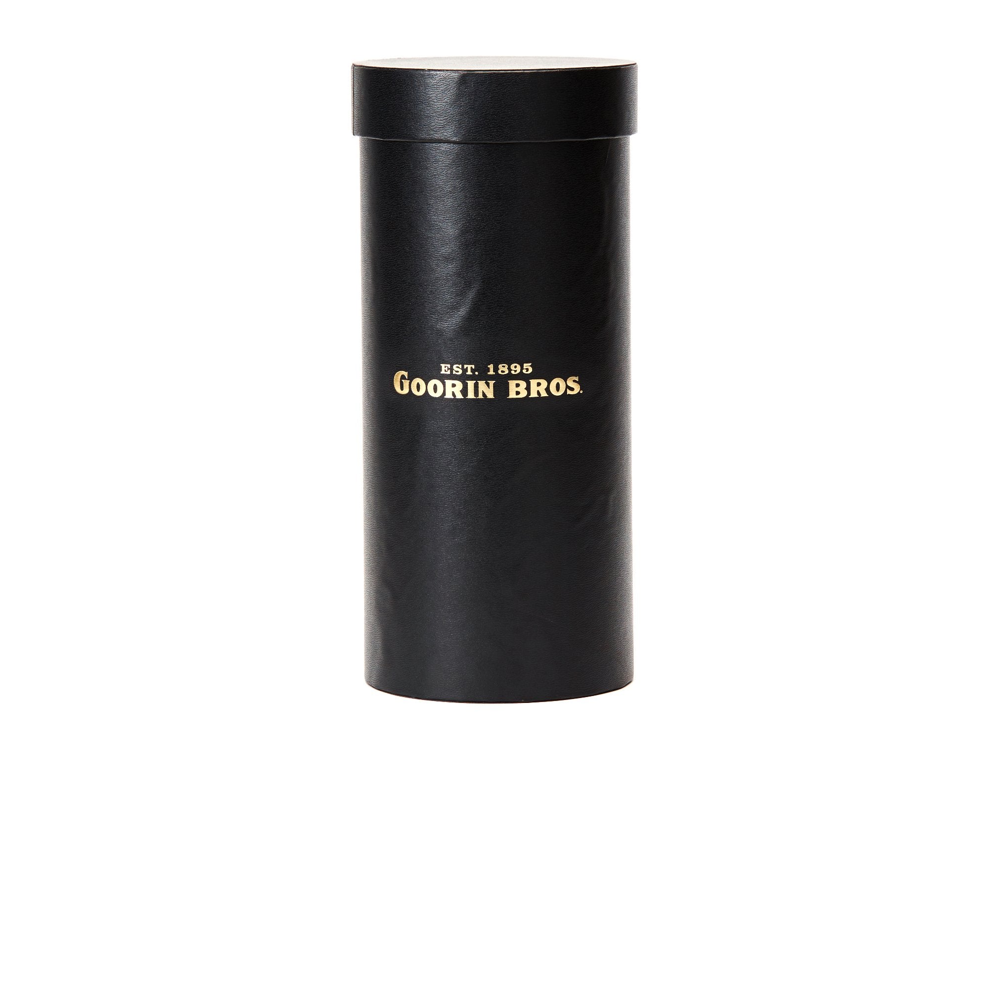 Goorin Bros. cylinder hat box large mini box Black left side view
