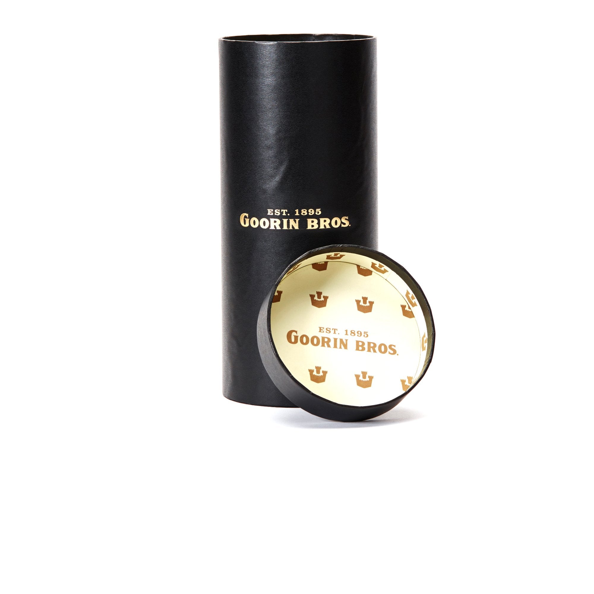 Goorin Bros. cylinder hat box large mini box Black under view