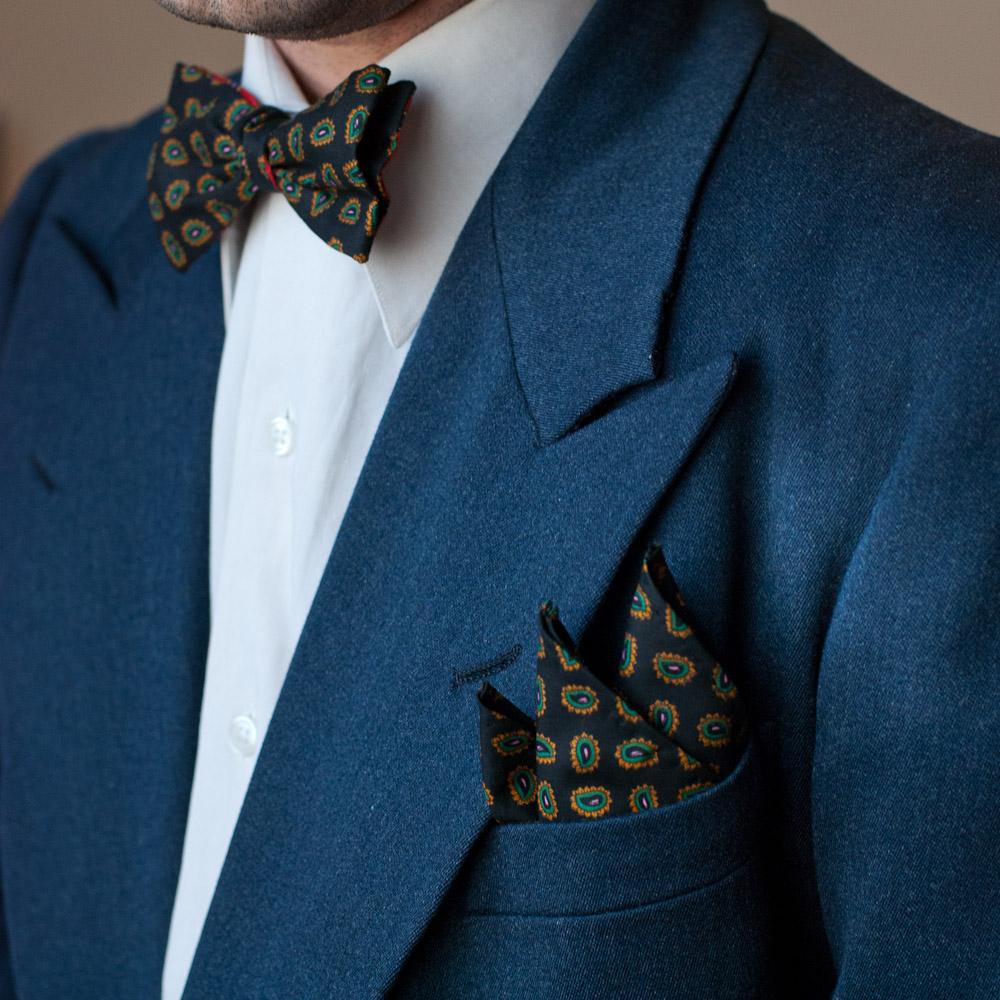 Goorin Bros. gentleman pocket square Navy mens styling