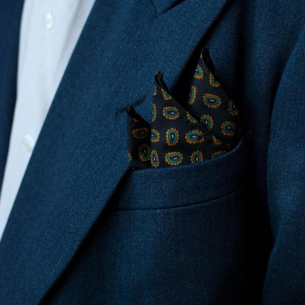 Goorin Bros. gentleman pocket square Navy mens styling