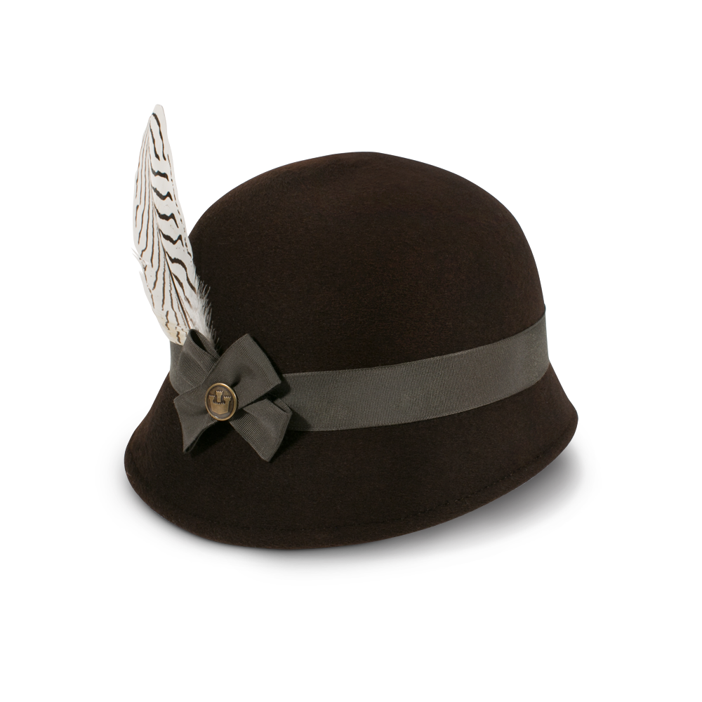 Goorin Bros. Victoria Derby White Feather left side view