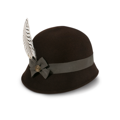 Goorin Bros. Victoria Derby White Feather left side view