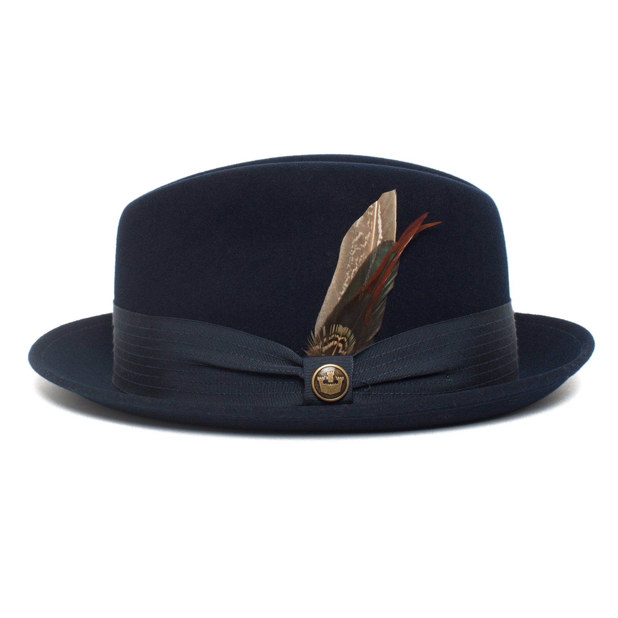 Goorin Bros. merlin feather Brown side view
