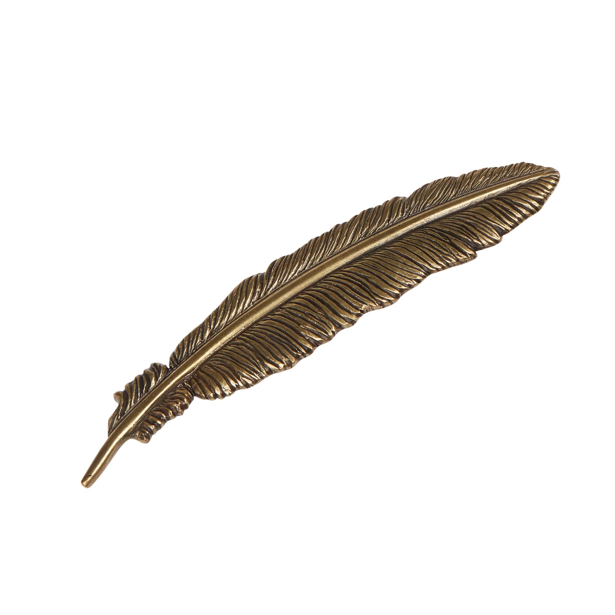 Goorin Bros. feather pin pin Antique Brass front view