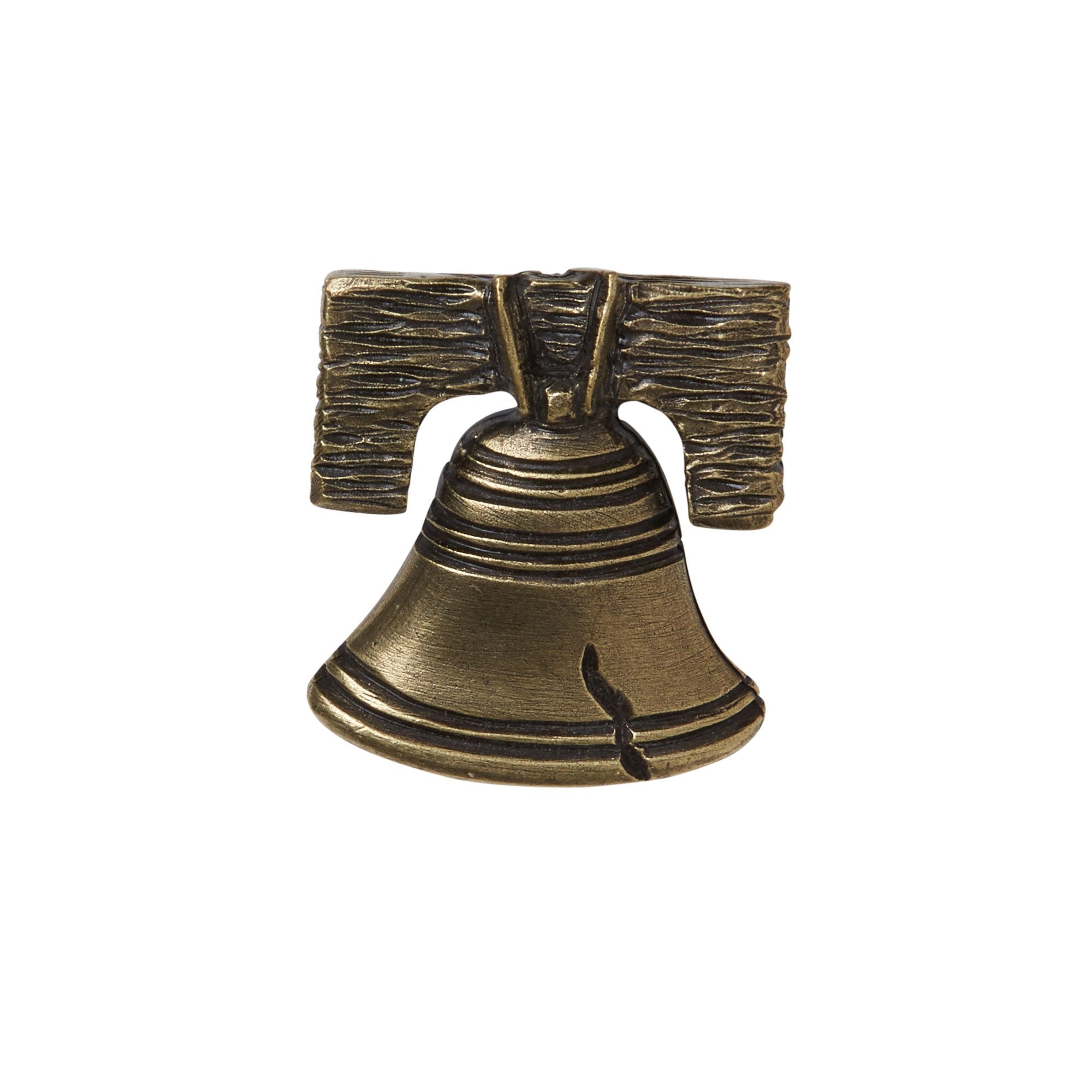 Goorin Bros. liberty bell pin hat pin Antique Brass front view