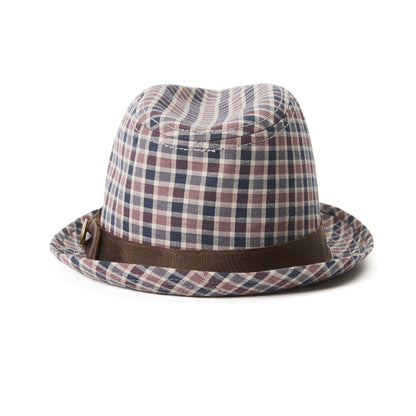 Goorin Bros. peter jones cotton flip up fedora Blue back view