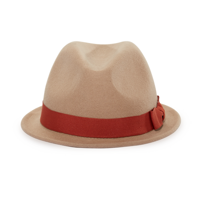 Goorin Bros. baby boy 100% wool stingy brim fedora Tan  front view