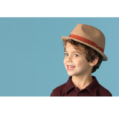 Goorin Bros. baby boy 100% wool stingy brim fedora Tan  mens styling