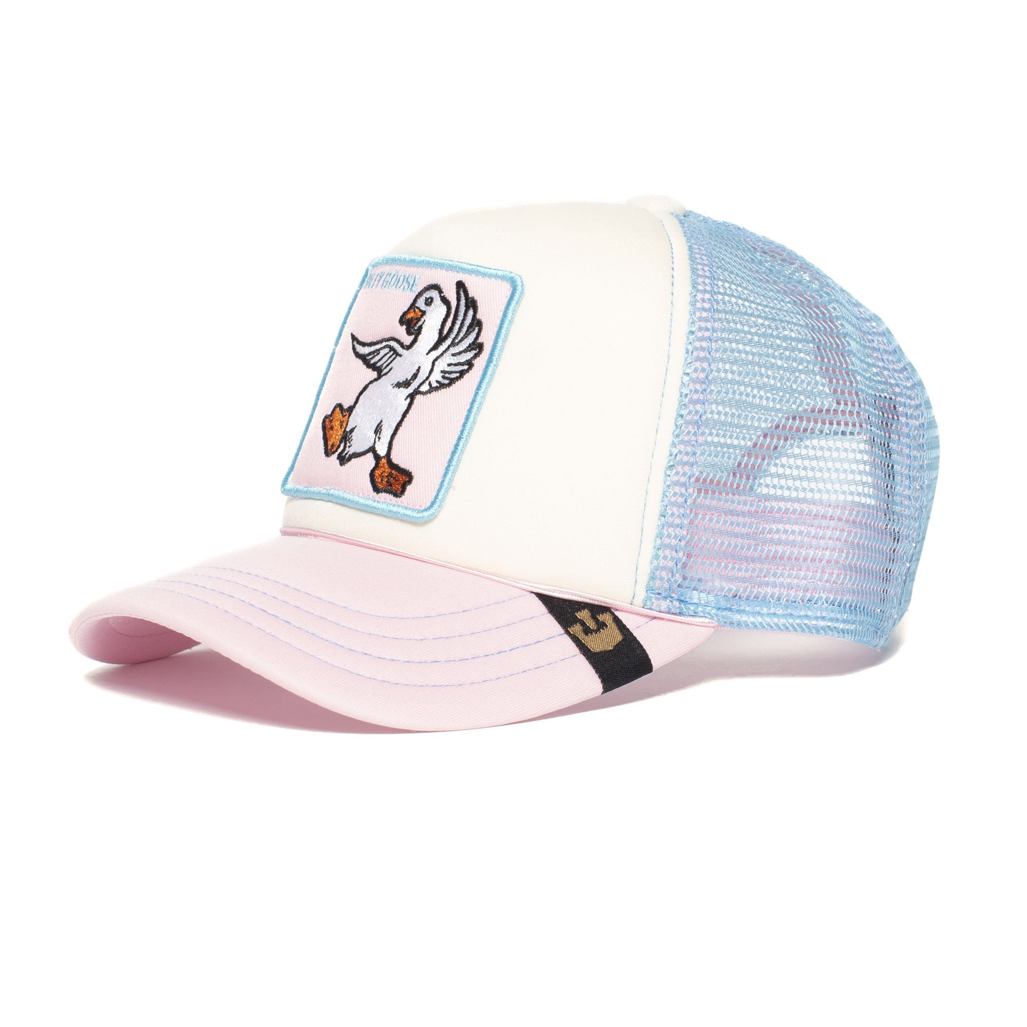 Goorin Bros. silly goose trucker baseball cap Pink left side view