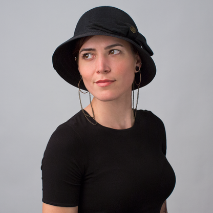 Goorin Bros. bad girl wool blend asymmetric cloche hat Black  womens styling