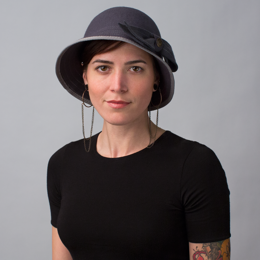 Goorin Bros. bad girl wool blend asymmetric cloche hat Grey  womens styling