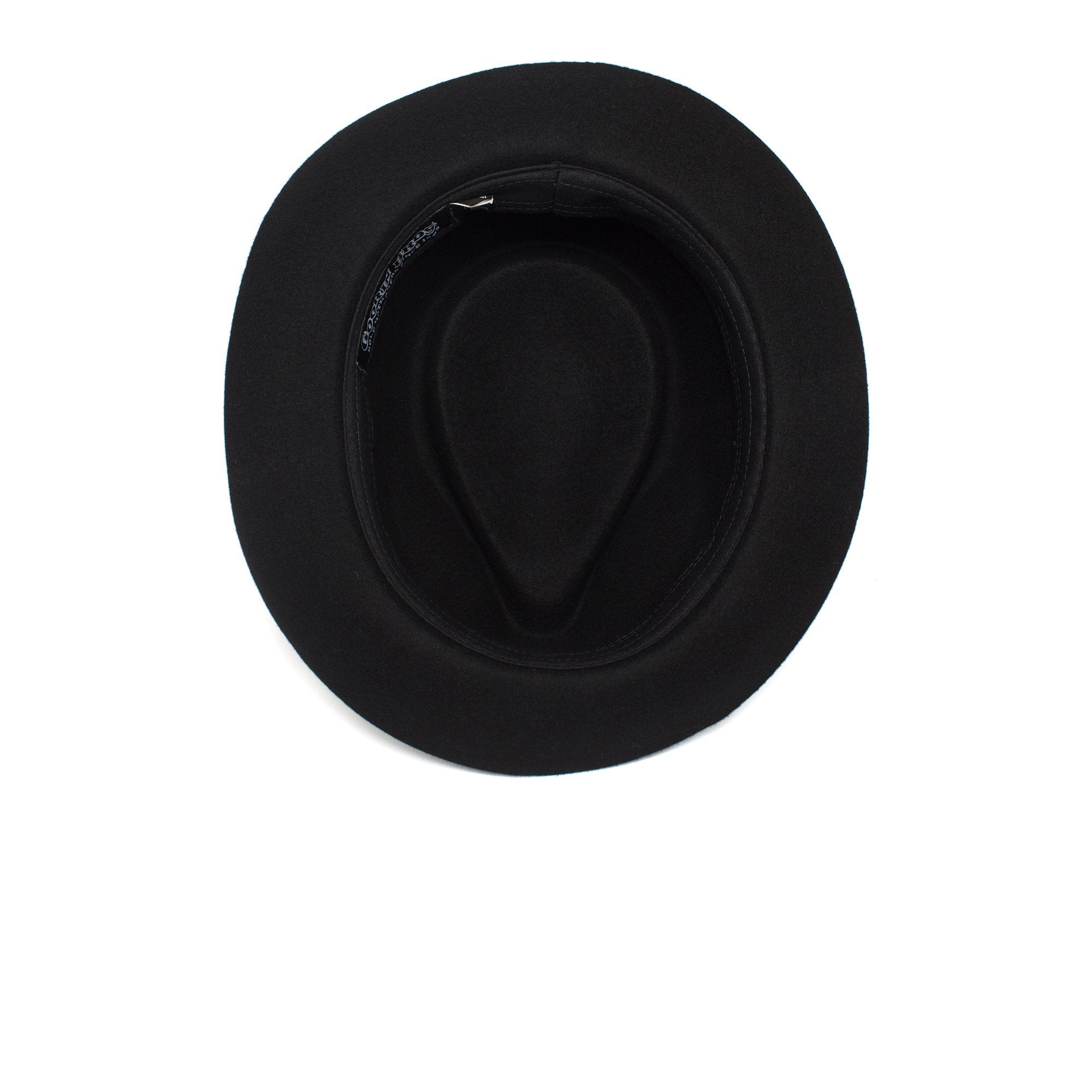 Goorin Bros. griffin teardrop short brim felt fedora hat Black under view