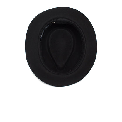 Goorin Bros. griffin teardrop short brim felt fedora hat Black under view