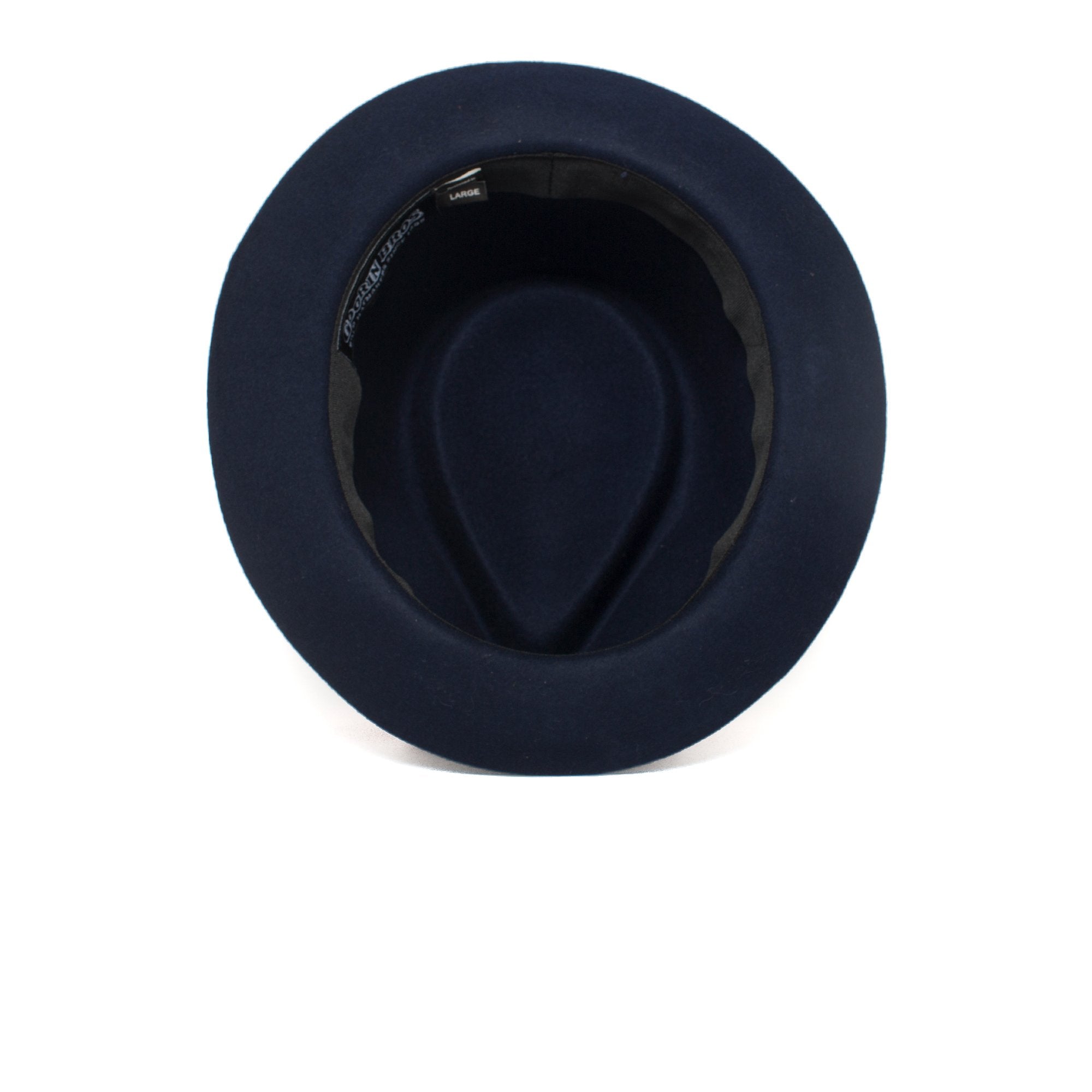Goorin Bros. griffin teardrop short brim felt fedora hat Navy under view