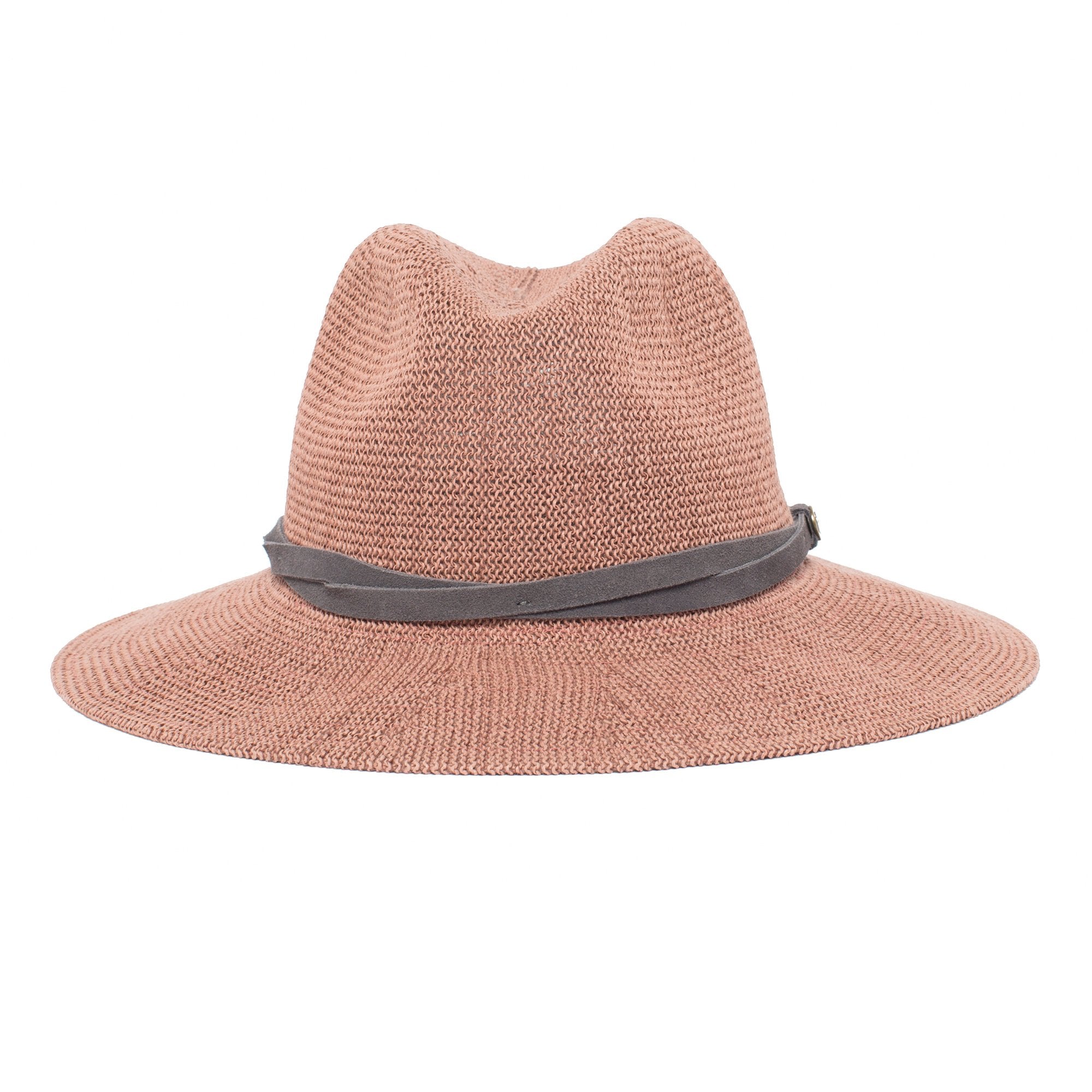 Goorin Bros. fatima center dent wide brim paper poly blend fedora hat Purple front view