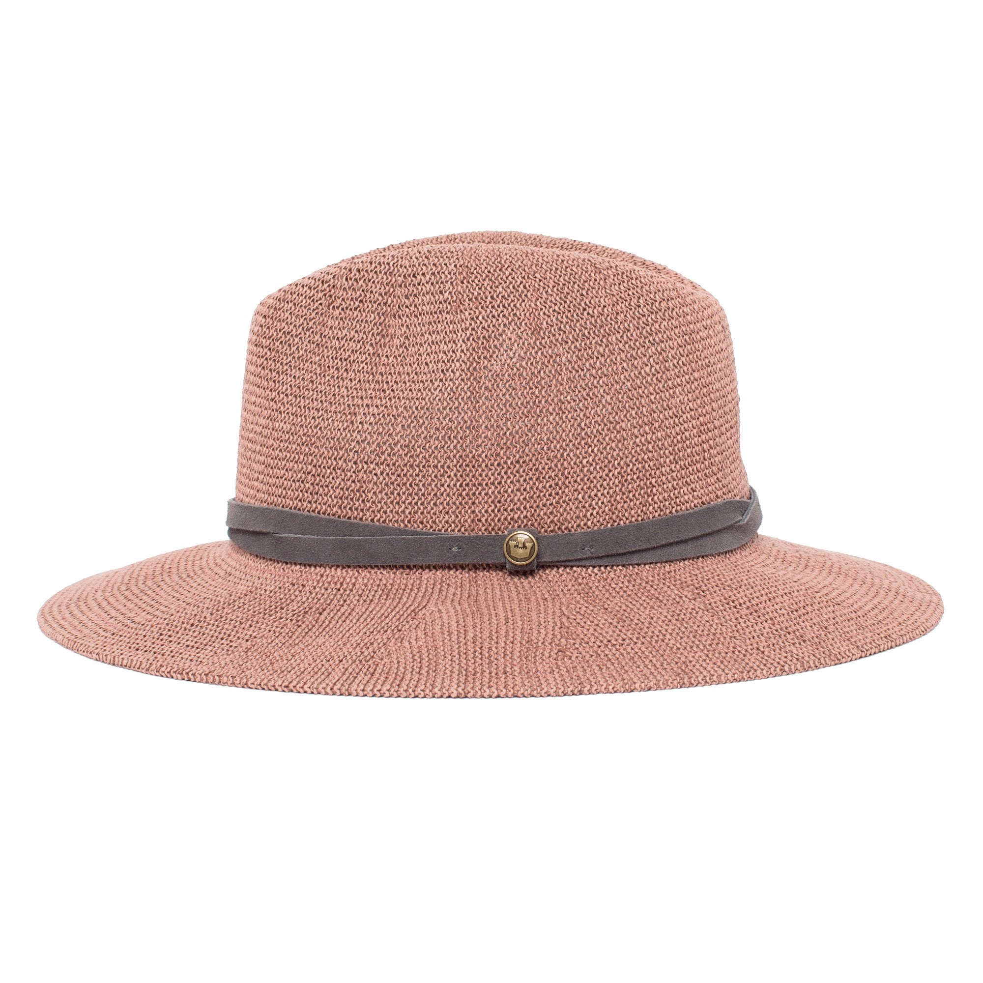 Goorin Bros. fatima center dent wide brim paper poly blend fedora hat Purple side view