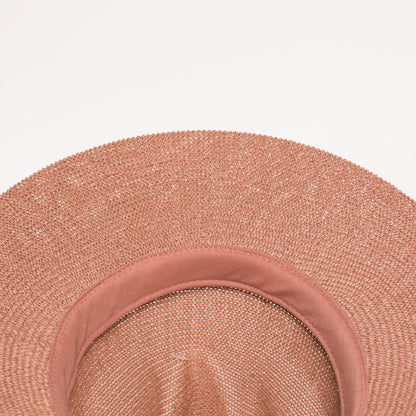 Goorin Bros. fatima center dent wide brim paper poly blend fedora hat Purple  Sweatband