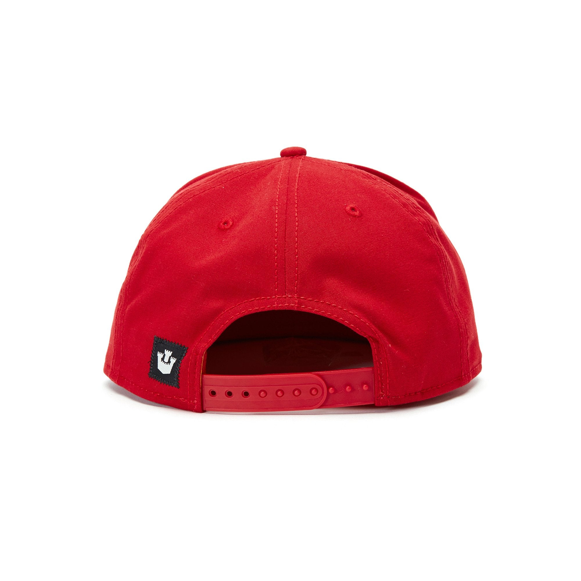 Goorin Bros. golden state cotton flat brim baseball cap Red back view