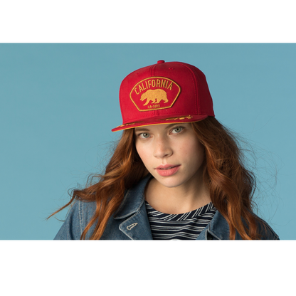 Goorin Bros. golden state cotton flat brim baseball cap Red  womens styling