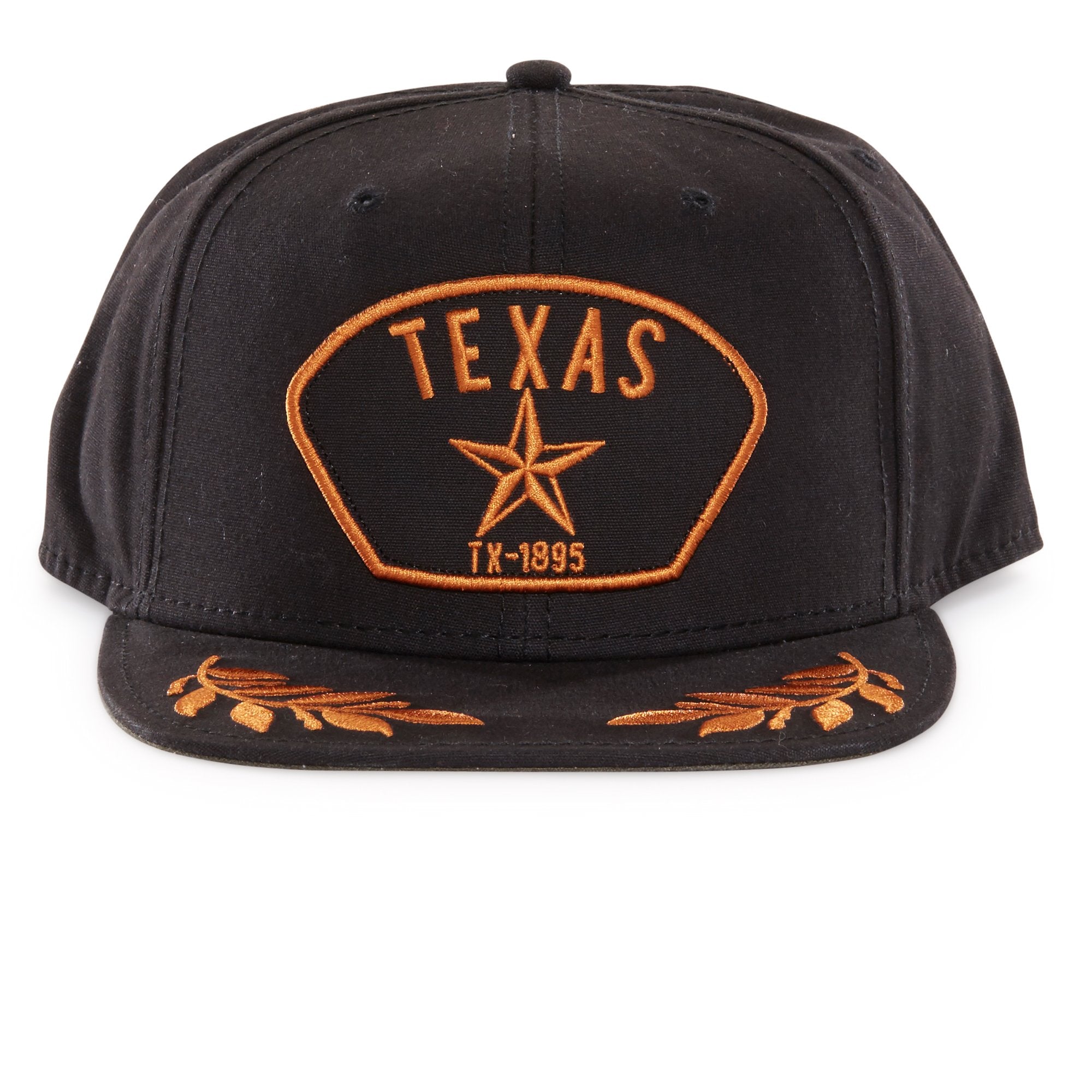 Goorin Bros. texas stars cotton flat brim baseball cap Black front view
