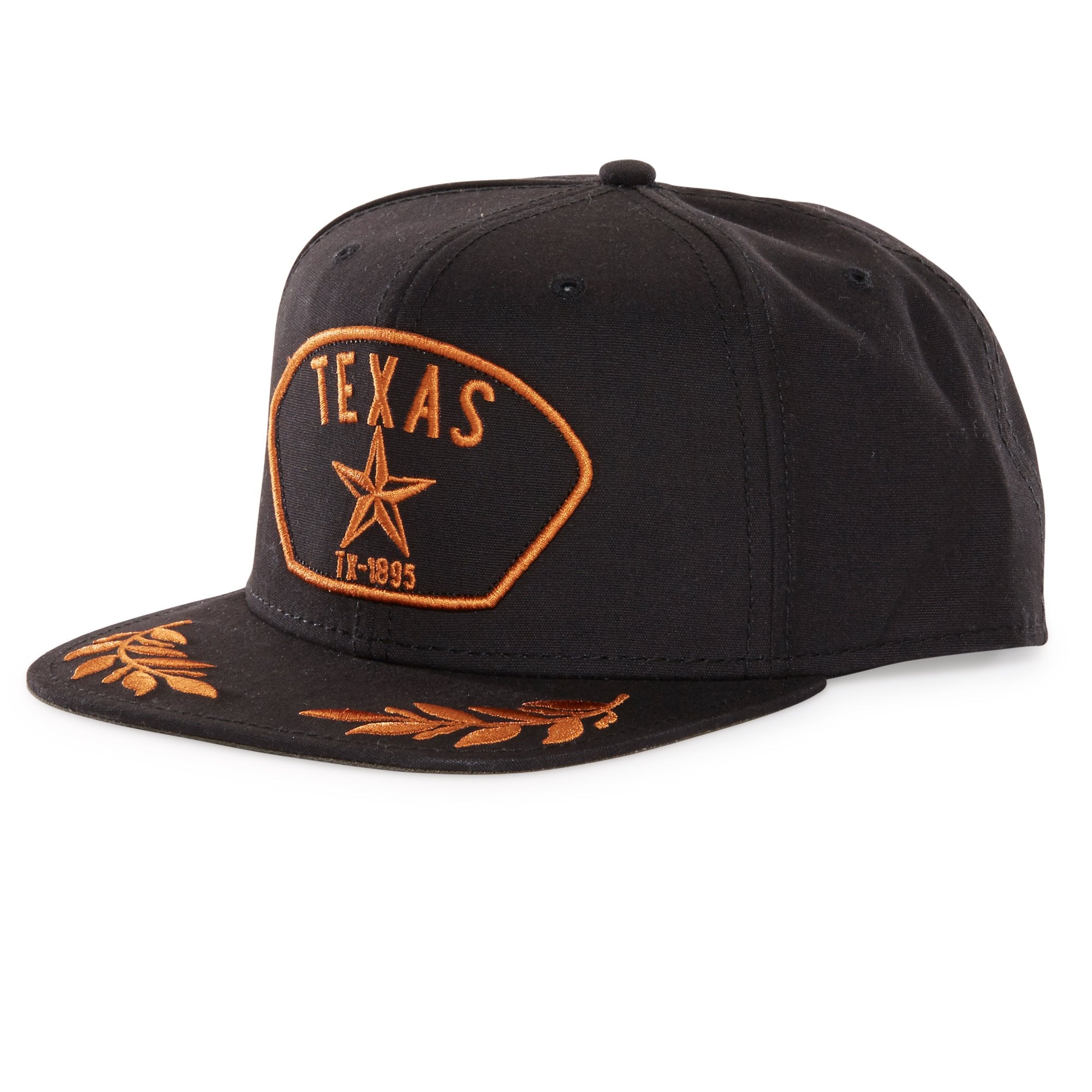 Goorin Bros. texas stars cotton flat brim baseball cap Black left side view