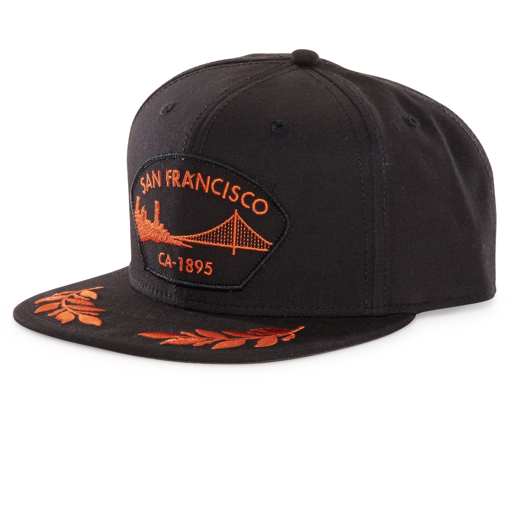 Goorin Bros. san francisco cotton flat brim baseball cap Black left side view