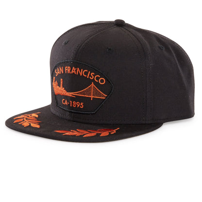 Goorin Bros. san francisco cotton flat brim baseball cap Black left side view
