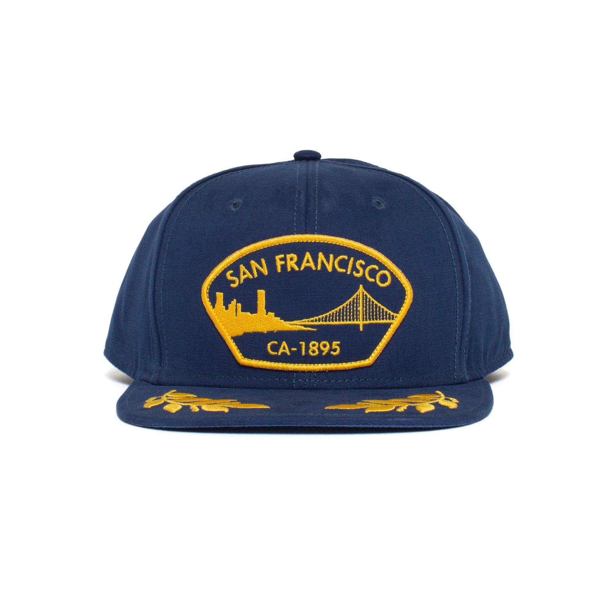Goorin Bros. san francisco cotton flat brim baseball cap Blue front view