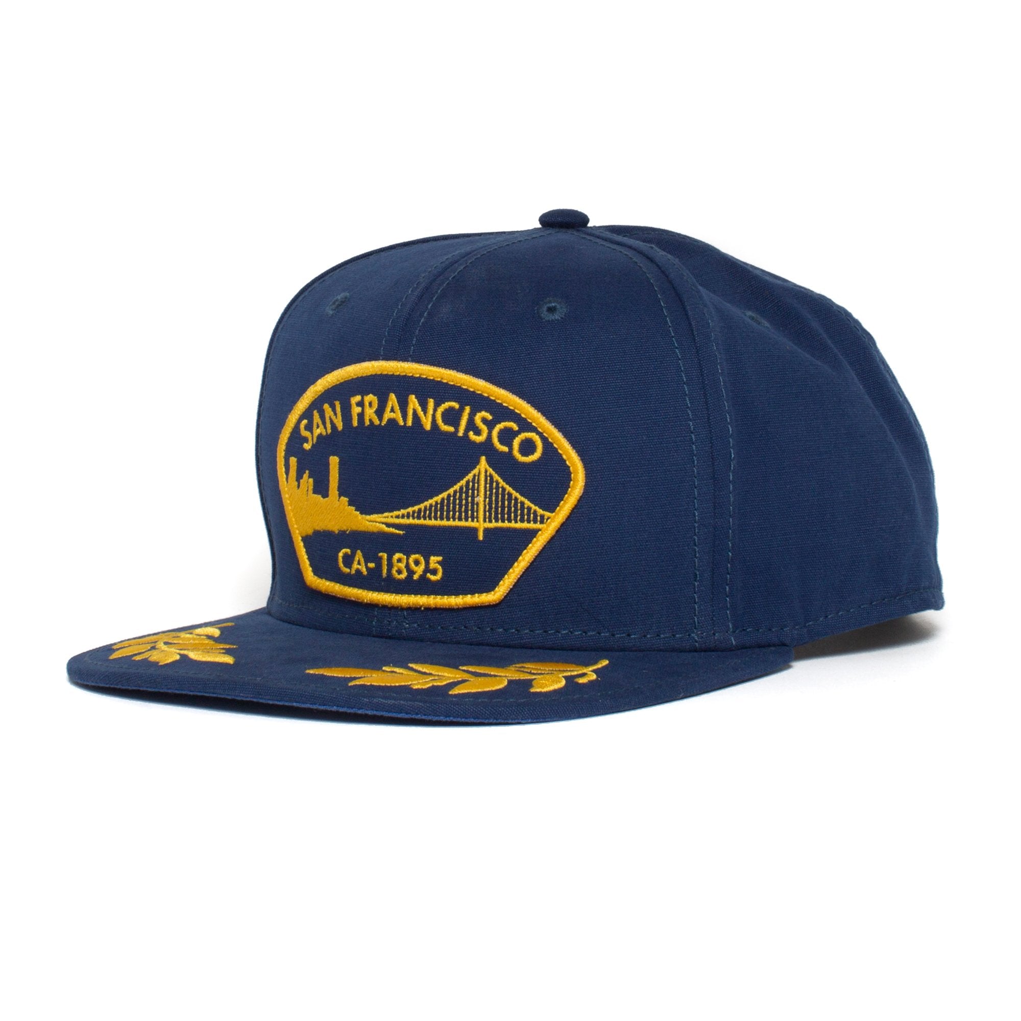 Goorin Bros. san francisco cotton flat brim baseball cap Blue left side view