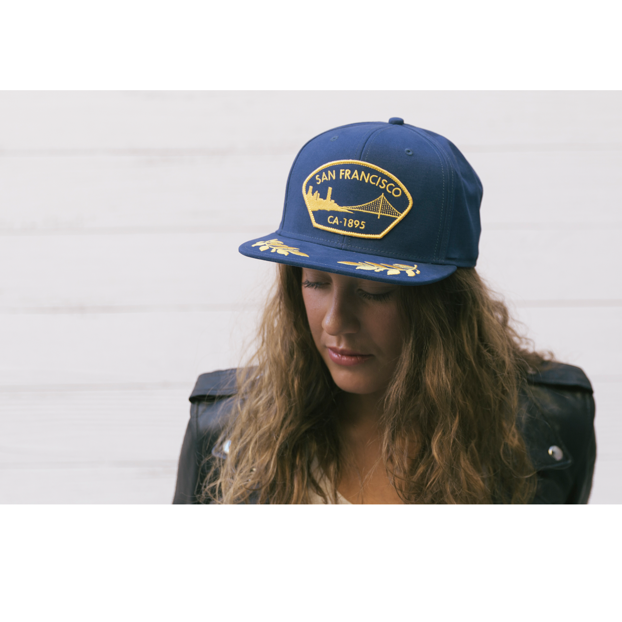 Goorin Bros. san francisco cotton flat brim baseball cap Blue  womens styling