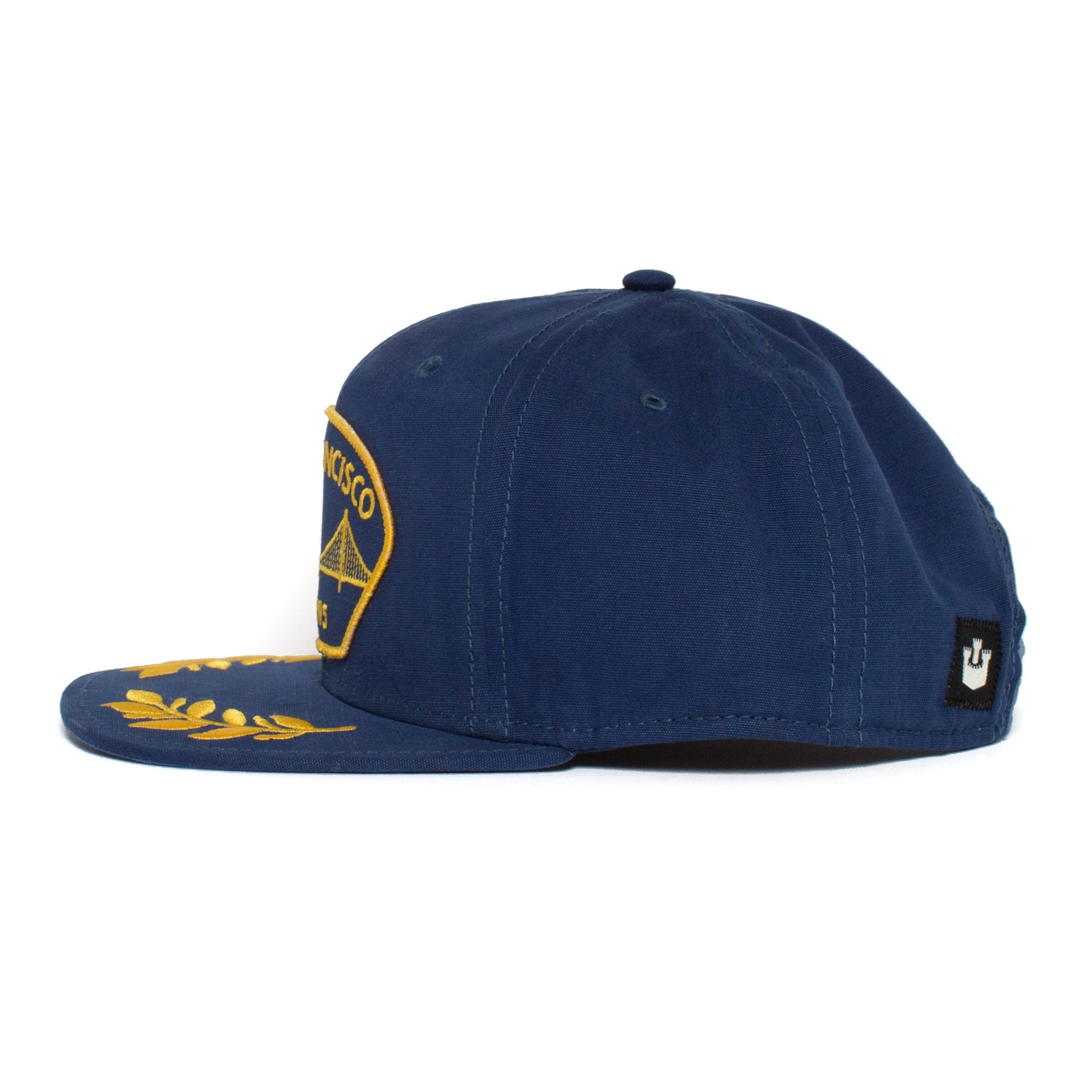 Goorin Bros. san francisco cotton flat brim baseball cap Blue side view