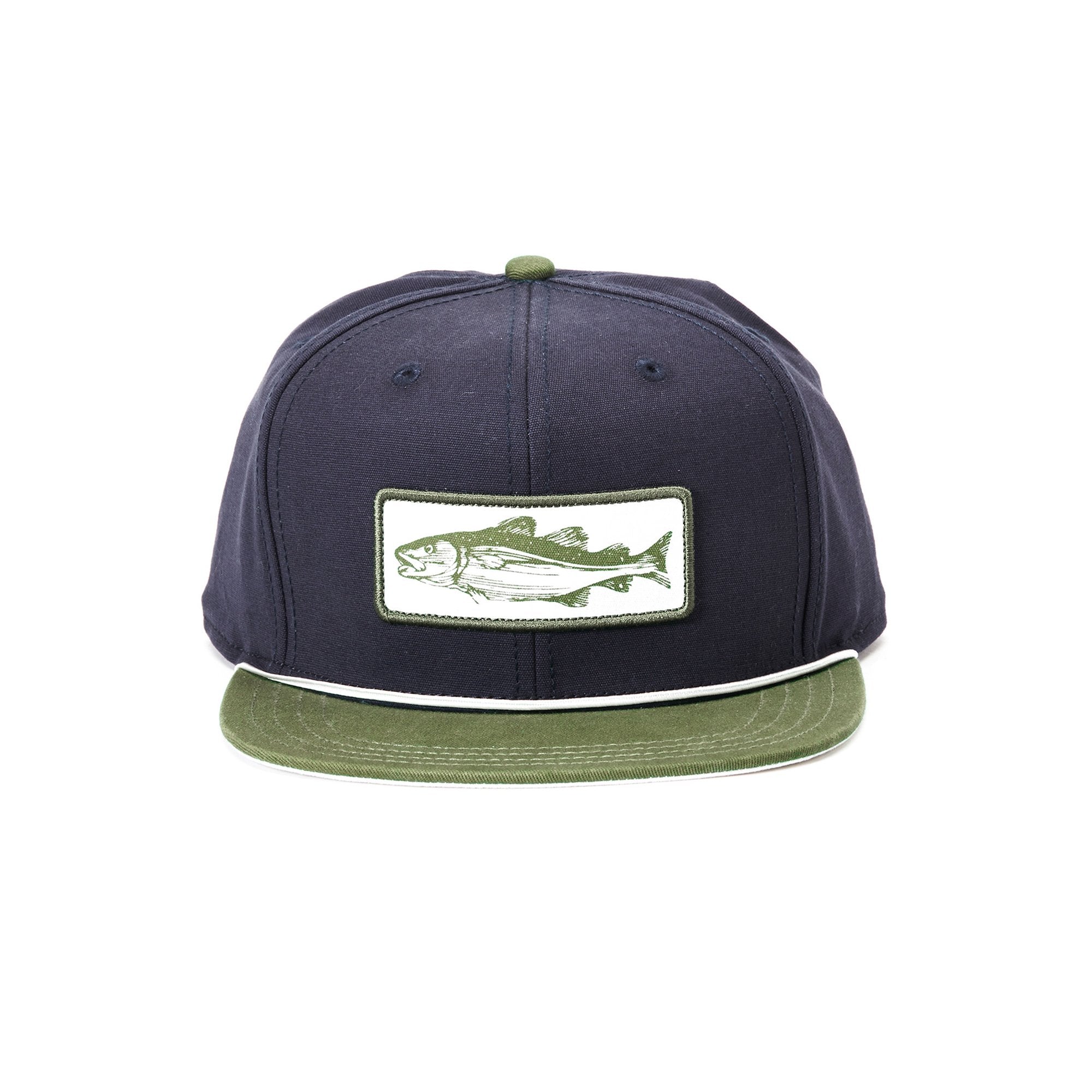 Goorin Bros. fish story cotton flat brim baseball cap Blue front view
