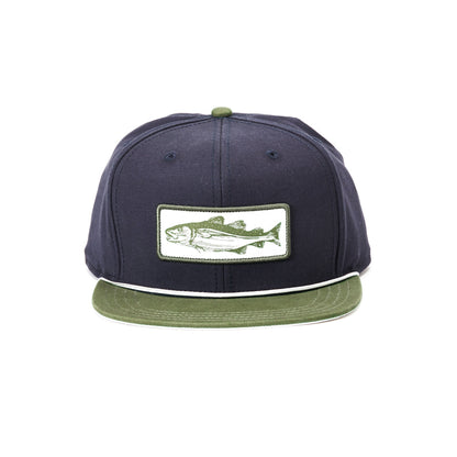 Goorin Bros. fish story cotton flat brim baseball cap Blue front view
