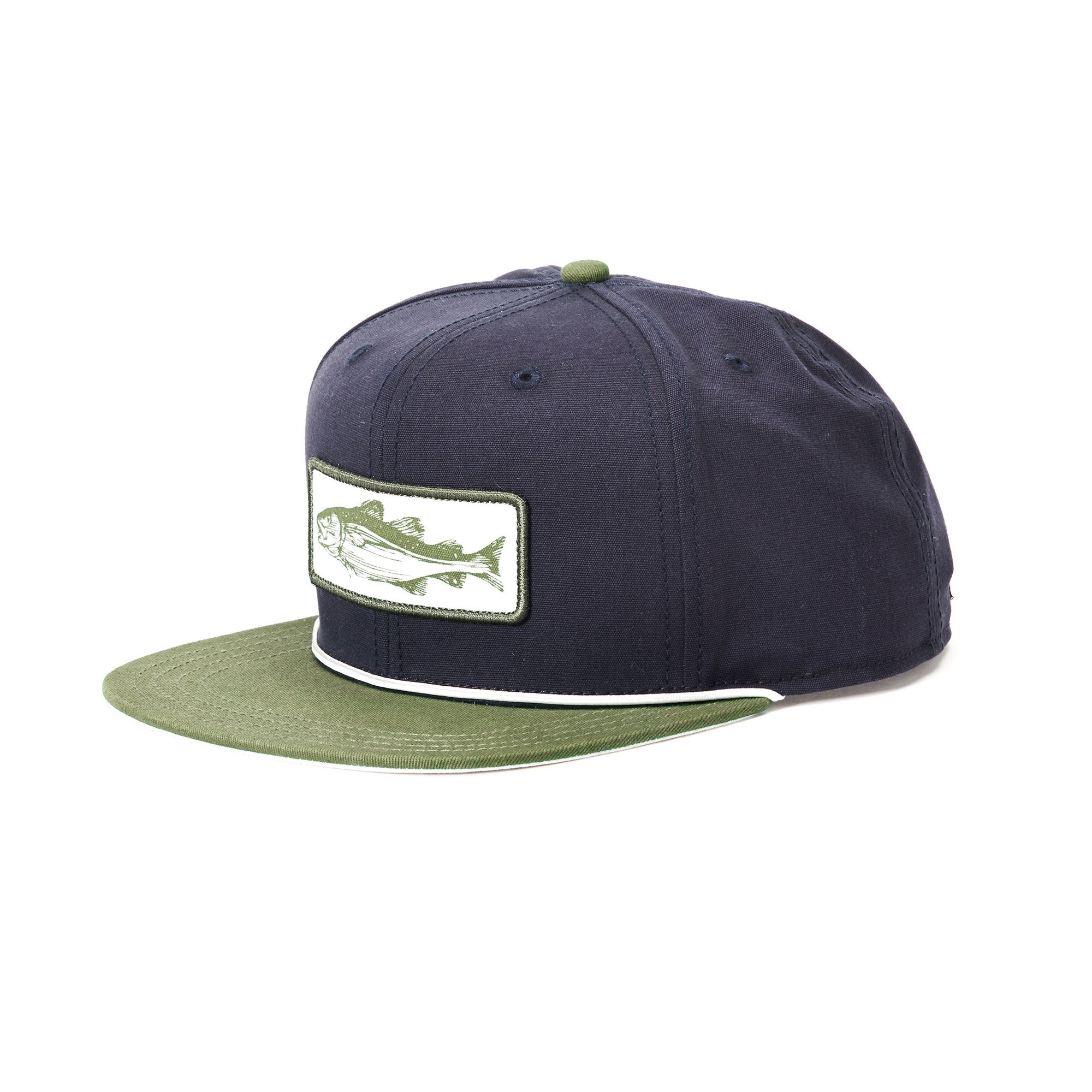 Goorin Bros. fish story cotton flat brim baseball cap Blue left side view