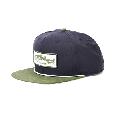 Goorin Bros. fish story cotton flat brim baseball cap Blue left side view