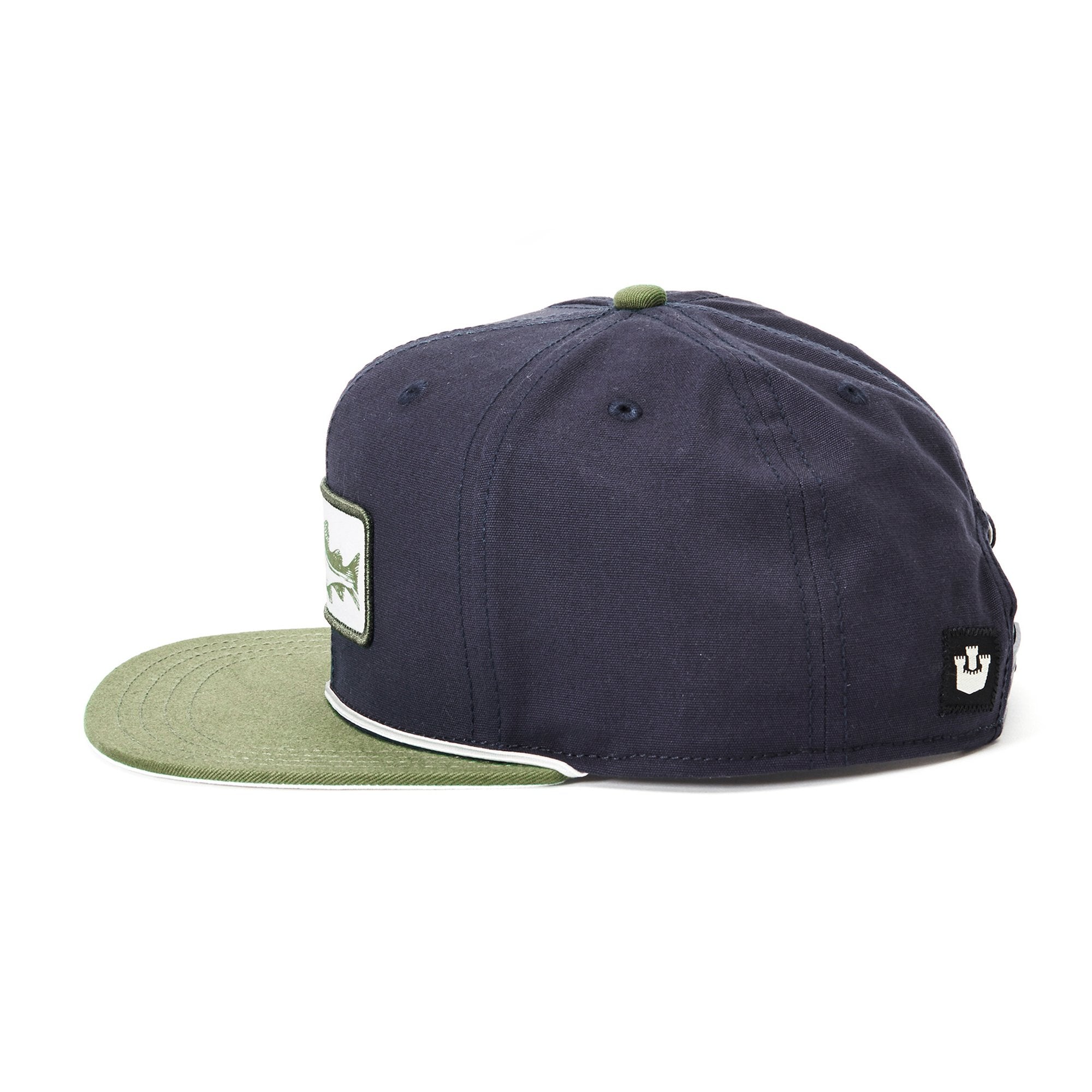 Goorin Bros. fish story cotton flat brim baseball cap Blue side view