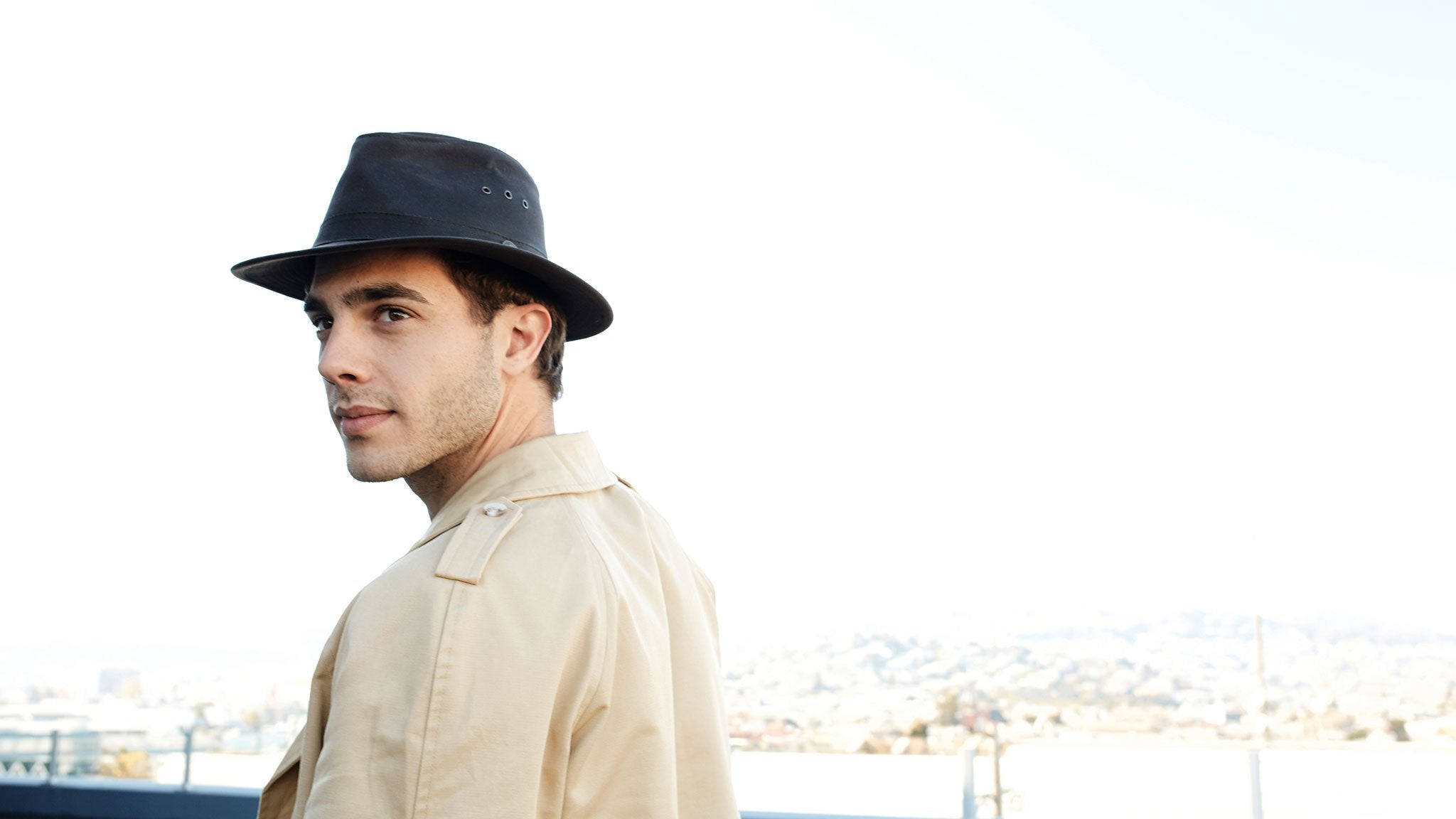 Goorin Bros. new zealand cotton classic brim fedora Brown hero shot on male model