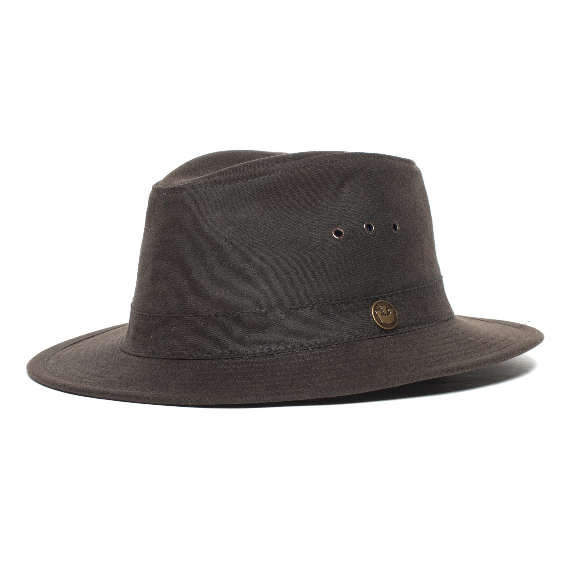 Goorin Bros. new zealand cotton classic brim fedora Brown left side view