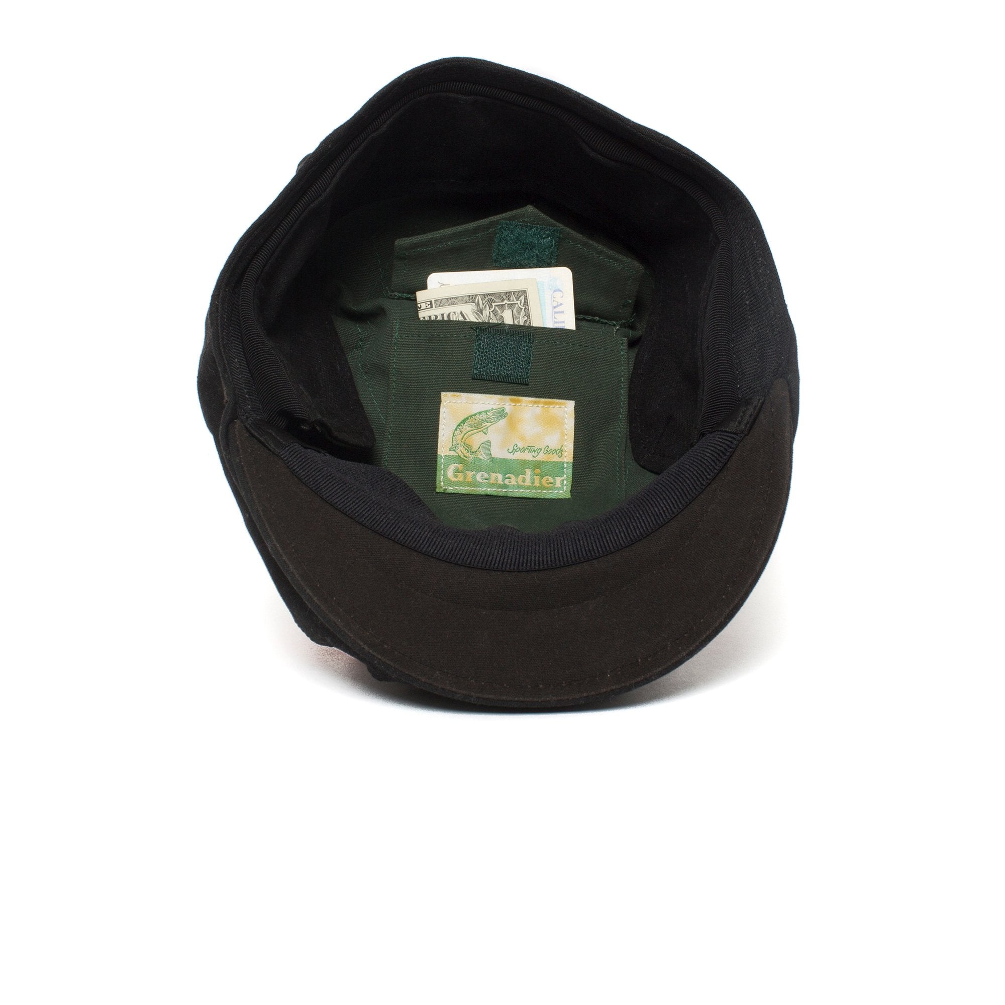 Goorin Bros. angler cotton low profile ivy with ear flaps flatcap Black under view