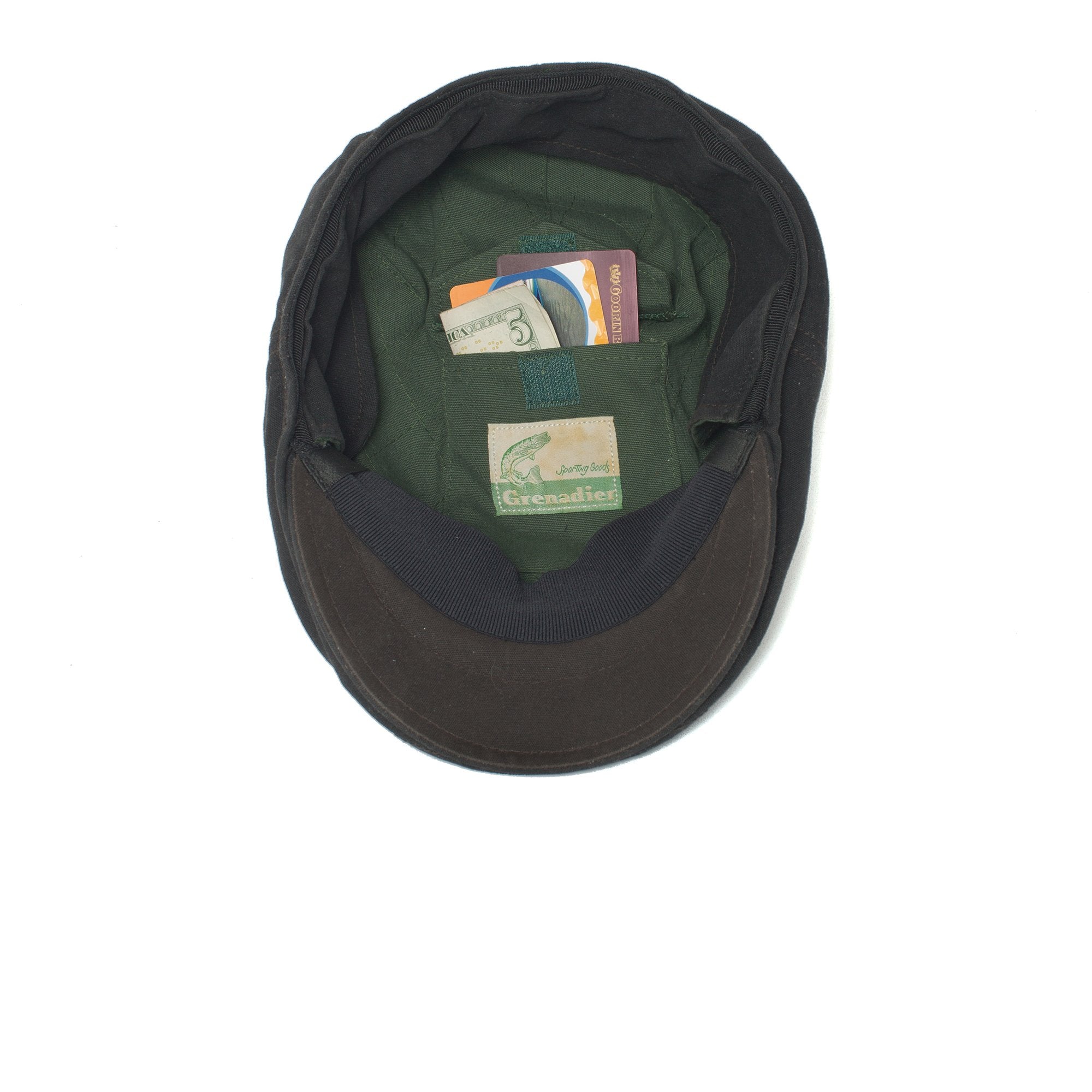 Goorin Bros. angler cotton low profile ivy with ear flaps flatcap Black under view