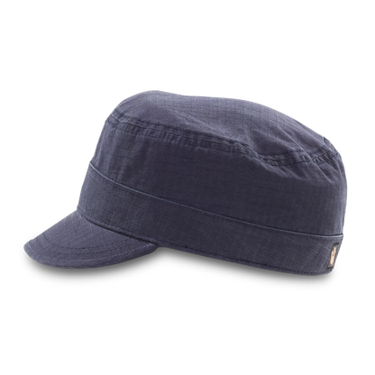 Goorin Bros. private cotton cadet cap Back label Navy left side view