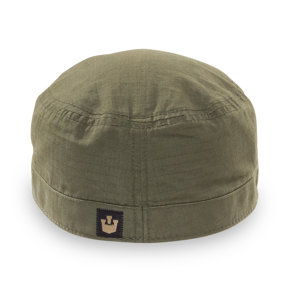 Goorin Bros. private cotton cadet cap Back label Olive back view