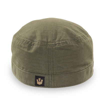 Goorin Bros. private cotton cadet cap Back label Olive back view